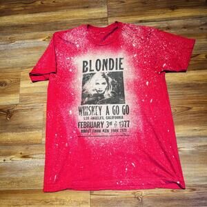 Vintage Blondie Whiskey A Go Go Red Graphic T-Shirt Size XL